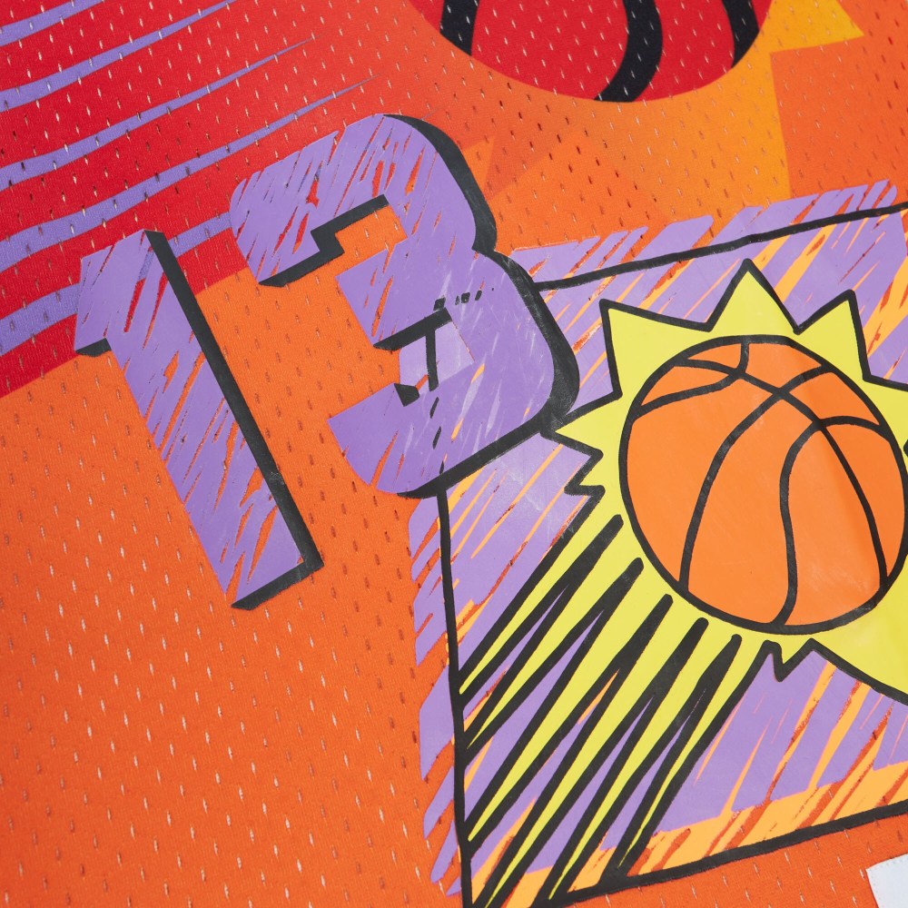 Men's Phoenix Suns Steve Nash Orange 1996/97 Swingman Sidewalk Sketch Jersey