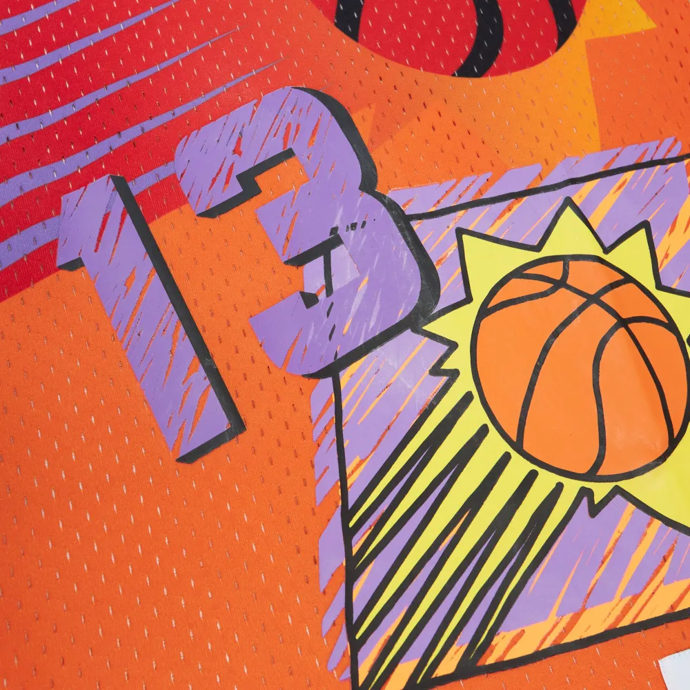 Men's Phoenix Suns Steve Nash Orange 1996/97 Swingman Sidewalk Sketch Jersey