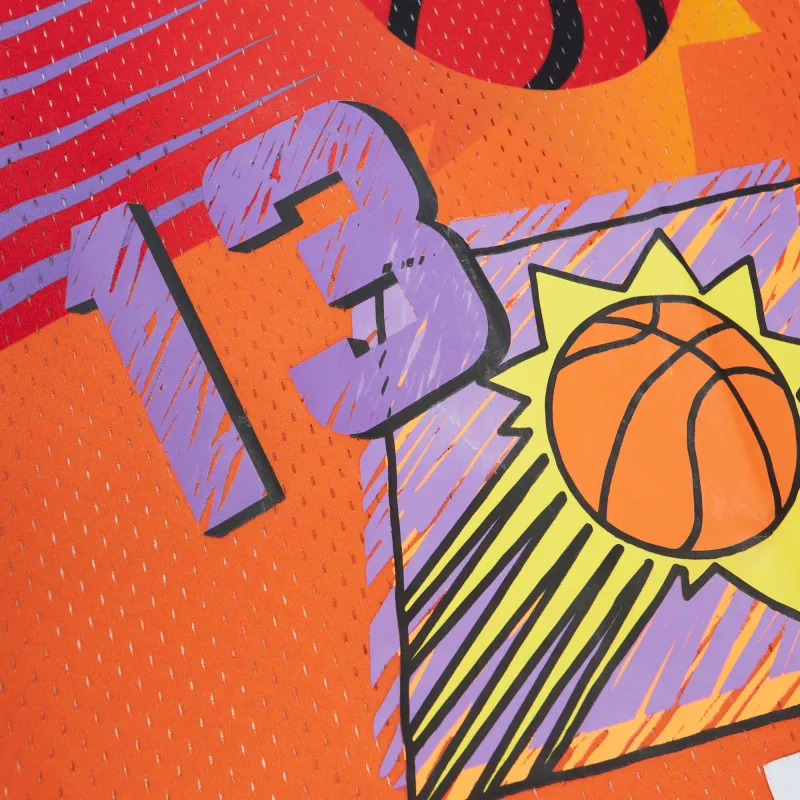Men's Phoenix Suns Steve Nash Orange 1996/97 Swingman Sidewalk Sketch Jersey