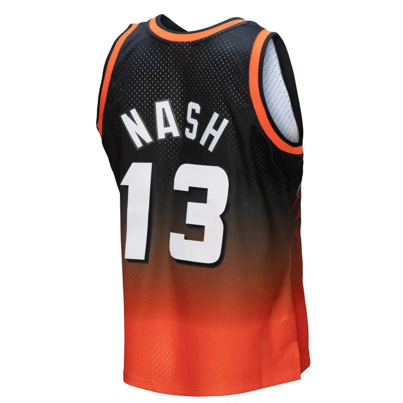 Men's Phoenix Suns Steve Nash Orange/Black 1996/97 Hardwood Classics Fadeaway Swingman Player Jersey
