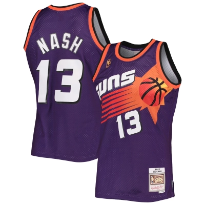 Men's Phoenix Suns Steve Nash Purple 1996/97 Hardwood Classics Swingman Jersey 01