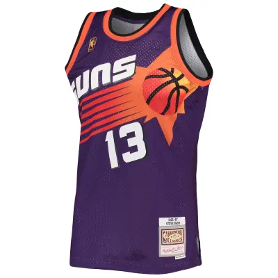 Men's Phoenix Suns Steve Nash Purple 1996/97 Hardwood Classics Swingman Jersey 02