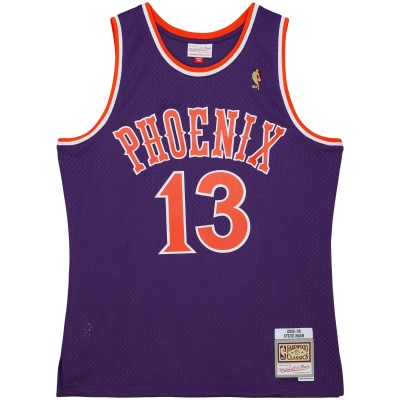 Men's Phoenix Suns Steve Nash Purple 2001/02 Hardwood Classics Swingman Jersey 02