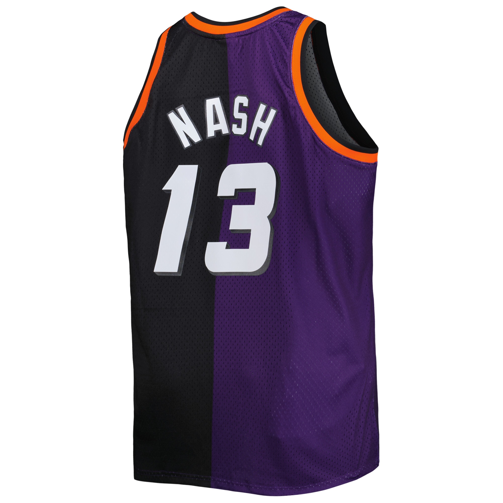 Men's Phoenix Suns Steve Nash Purple/Black Big & Tall Hardwood Classics 1996/97 Split Swingman Jersey