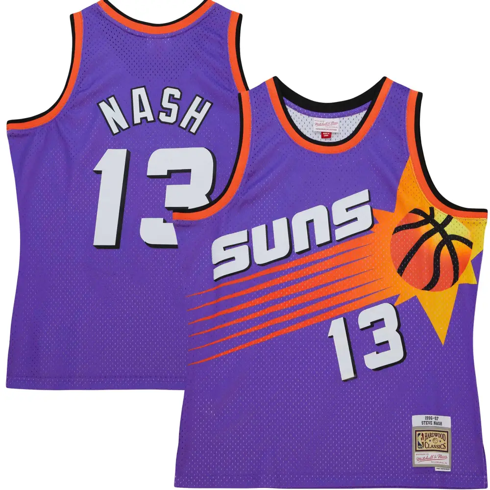 Men's Phoenix Suns Steve Nash Purple Hardwood Classics 1996/97 Tropical Swingman Jersey