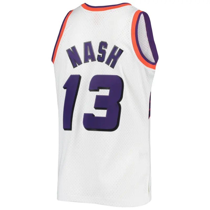 Men's Phoenix Suns Steve Nash White 2001/02 Hardwood Classics Swingman Jersey