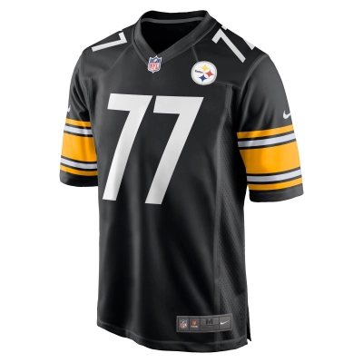 Men's Pittsburgh Steelers Broderick Jones Black 2023 NFL Draft First Round Pick Game Jersey 02