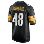 Men's Pittsburgh Steelers Godwin Igwebuike  Black Game Jersey