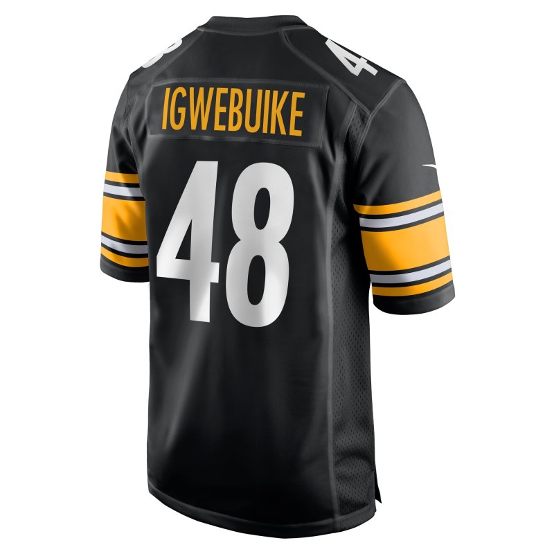 Men's Pittsburgh Steelers Godwin Igwebuike  Black Game Jersey
