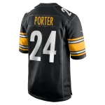 Men's Pittsburgh Steelers Joey Porter Jr. Black 2023 NFL Draft Pick Game Jersey