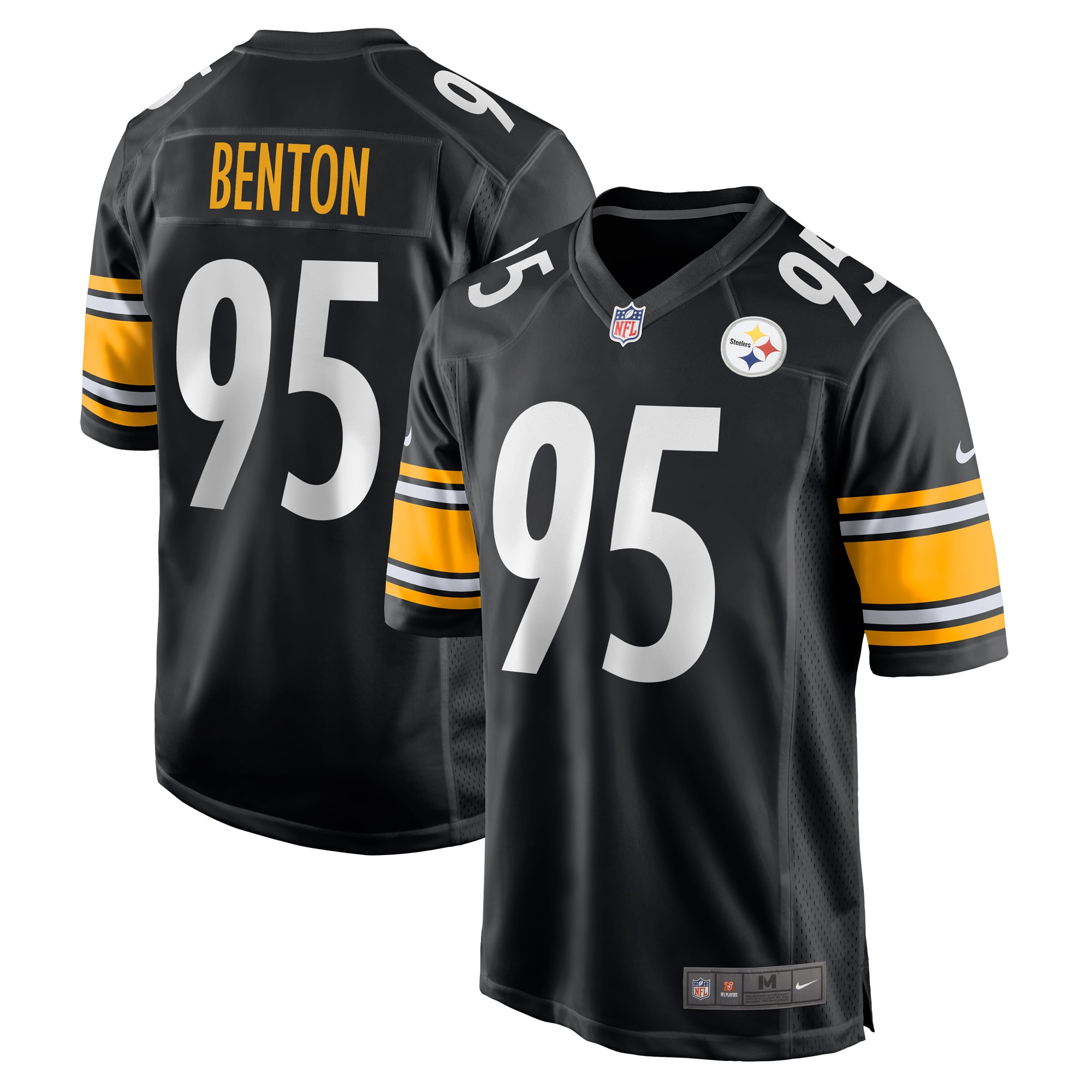 Men's Pittsburgh Steelers Keeanu Benton  Black Team Game Jersey