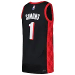 Men's Portland Trail Blazers Anfernee Simons Black Swingman Jersey - City Edition