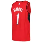 Men's Portland Trail Blazers Anfernee Simons Red Swingman Jersey - Statement Edition