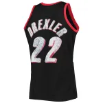 Men's Portland Trail Blazers Clyde Drexler Black 1991/92 Hardwood Classics NBA 75th Anniversary Diamond Swingman Jersey
