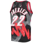 Men's Portland Trail Blazers Clyde Drexler Black Hardwood Classics 1991/92 Hyper Hoops Swingman Jersey