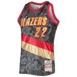 Men's Portland Trail Blazers Clyde Drexler Black Hardwood Classics 1991/92 Lunar New Year Swingman Jersey