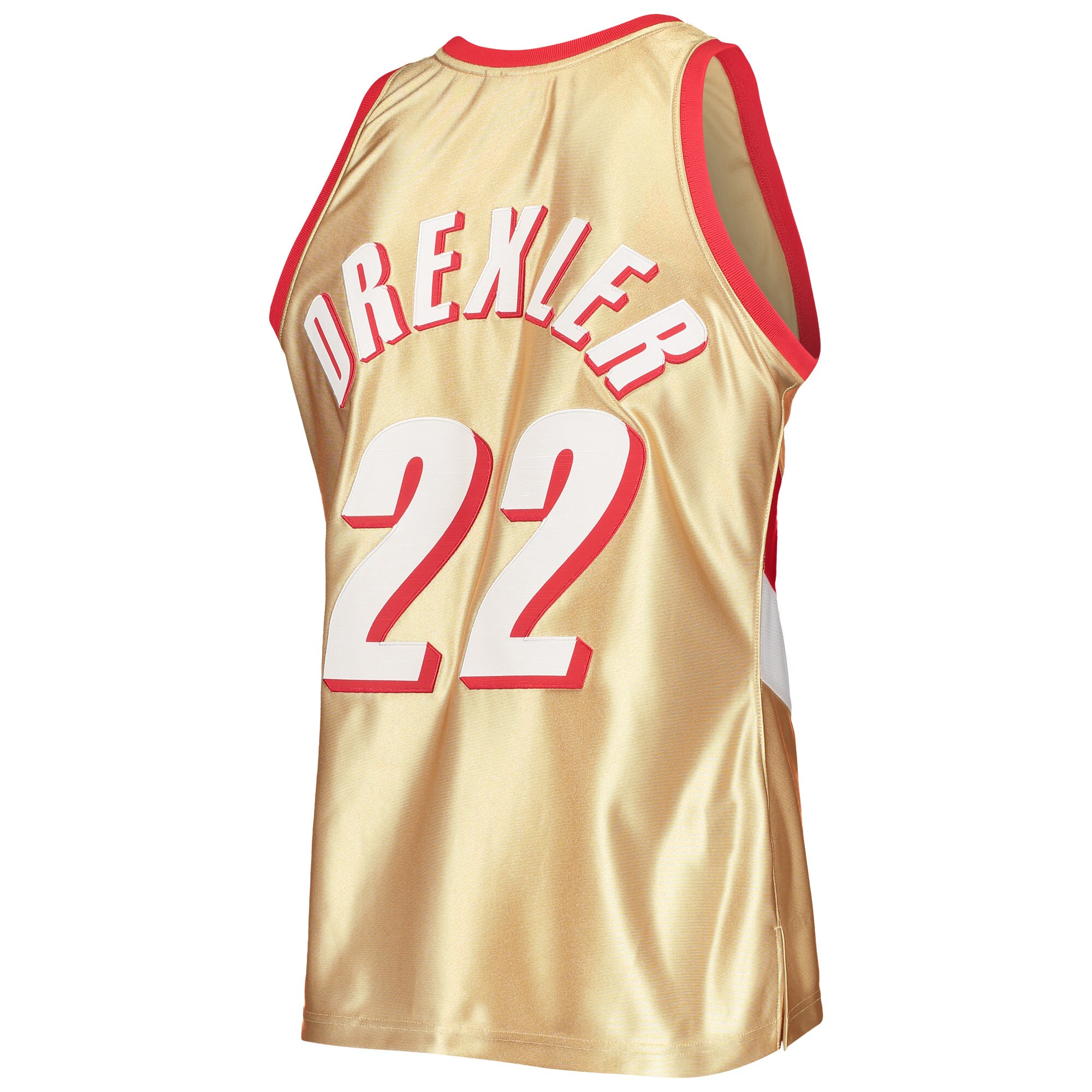 Men's Portland Trail Blazers Clyde Drexler Gold 75th Anniversary 1991/92 Hardwood Classics Swingman Jersey