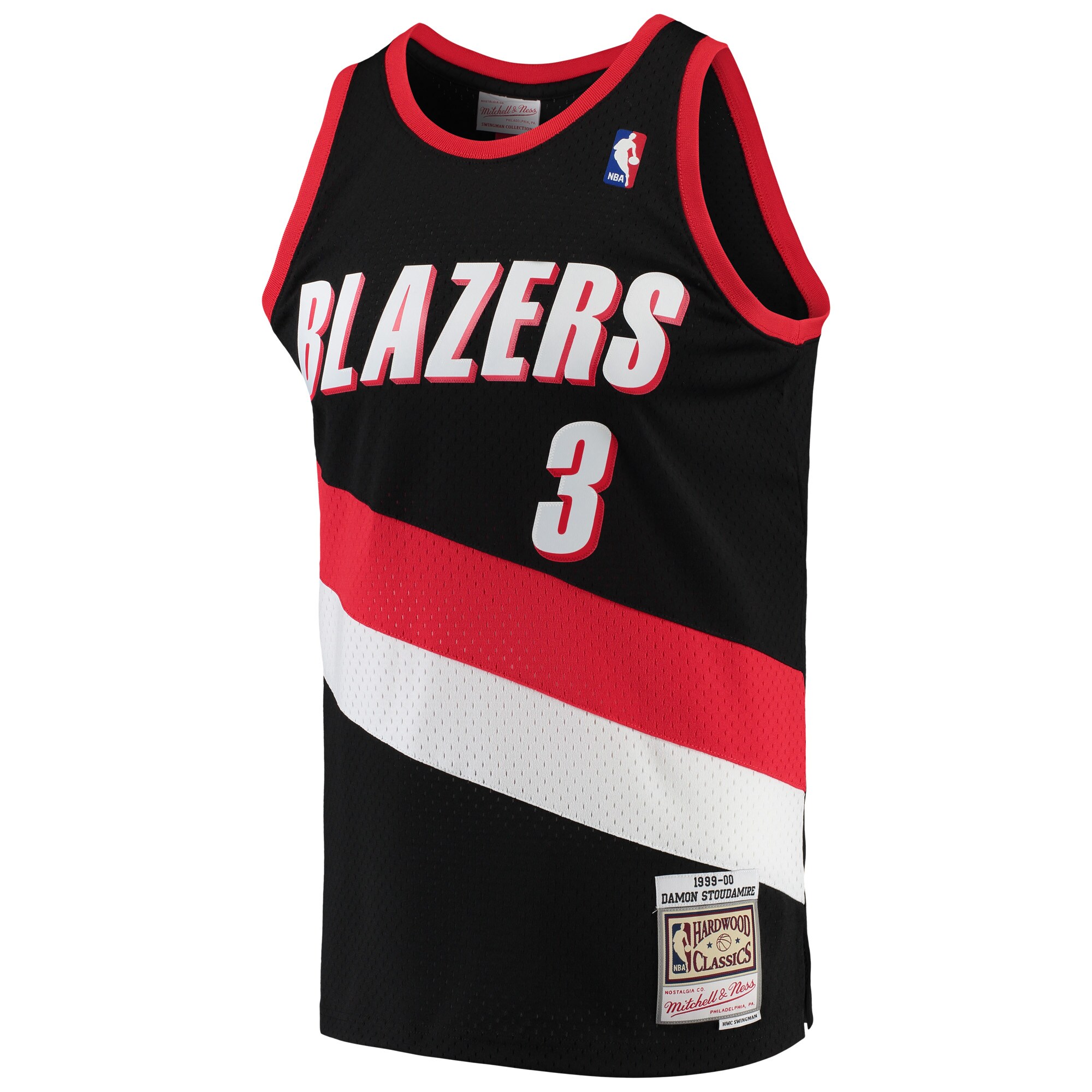 Men's Portland Trail Blazers Damon Stoudamire Black 1999/00 Hardwood Classics Swingman Jersey