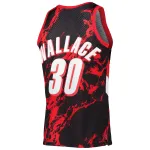 Men's Portland Trail Blazers Rasheed Wallace Black 1999/00 Hardwood Classics Marble Swingman Jersey