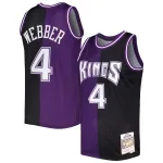 Men's Sacramento Kings Chris Webber Purple/Black Hardwood Classics 2000/01 Split Swingman Jersey
