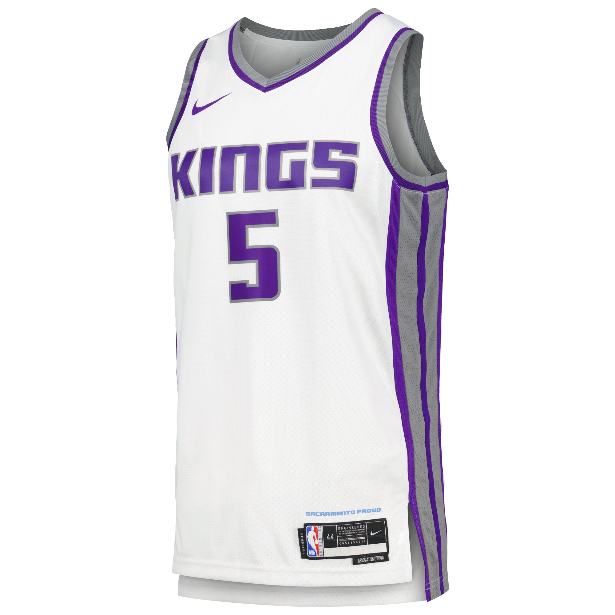 Men's Sacramento Kings De'Aaron Fox White Swingman Jersey - Association Edition