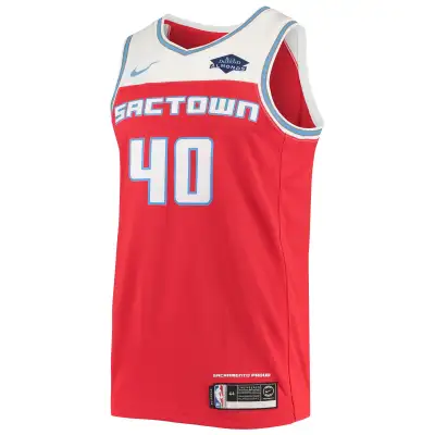 Men's Sacramento Kings Harrison Barnes Red Swingman Jersey 02