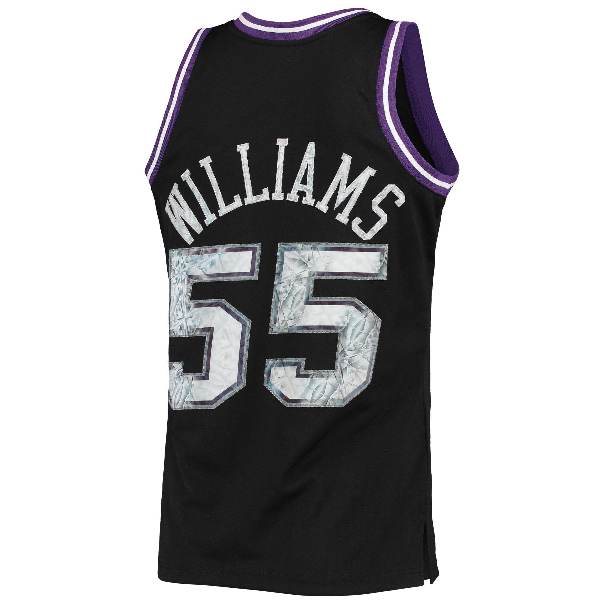 Men's Sacramento Kings Jason Williams Black 2000/01 Hardwood Classics NBA 75th Anniversary Diamond Swingman Jersey