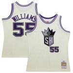 Men's Sacramento Kings Jason Williams Cream Chainstitch Swingman Jersey