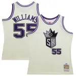Men's Sacramento Kings Jason Williams Cream Chainstitch Swingman Jersey