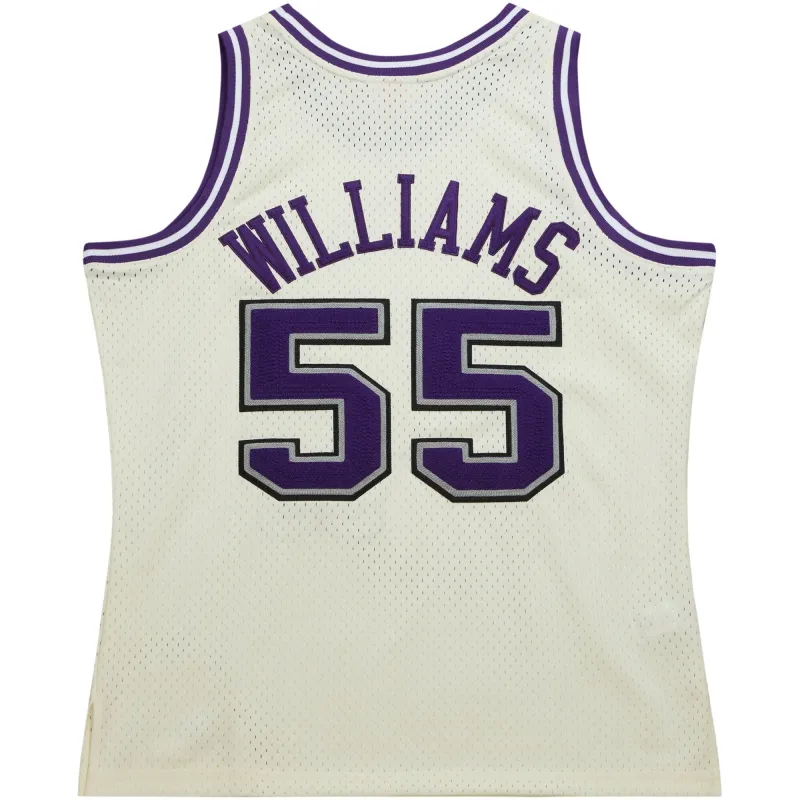 Men's Sacramento Kings Jason Williams Cream Chainstitch Swingman Jersey