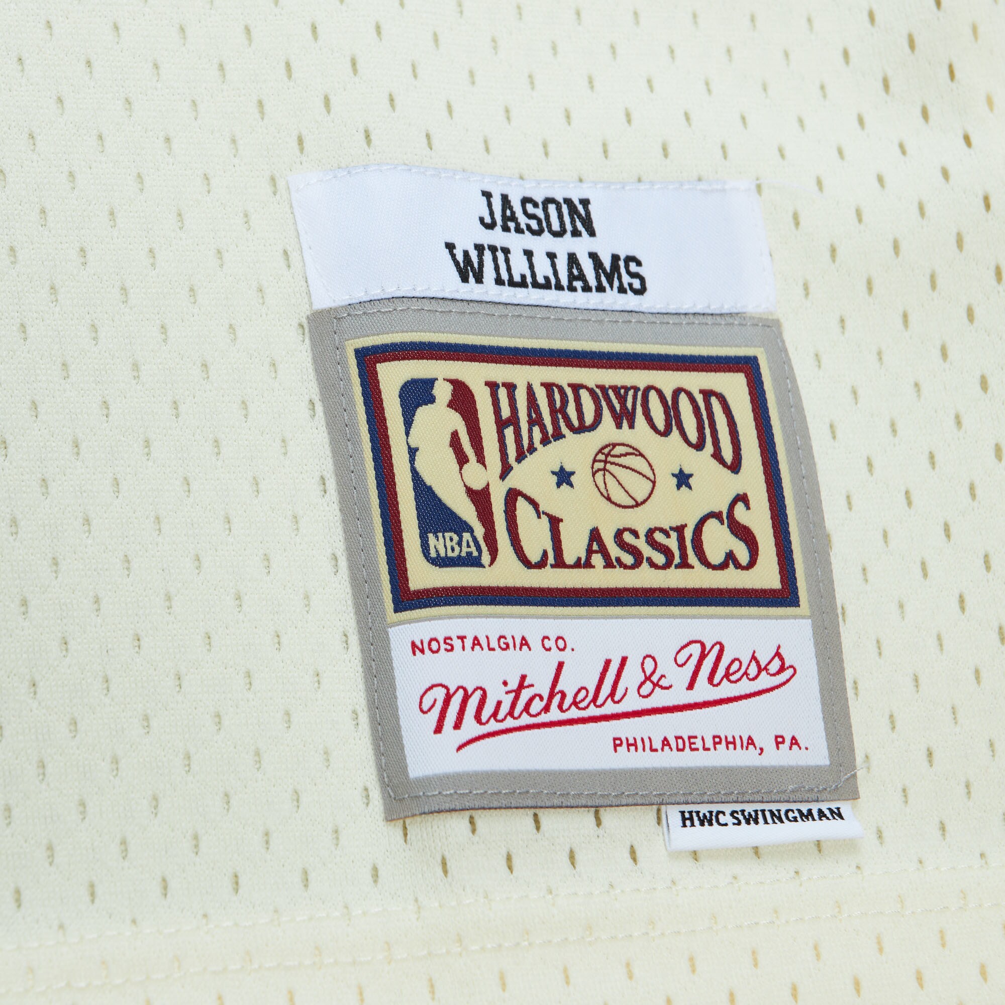 Men's Sacramento Kings Jason Williams Cream Chainstitch Swingman Jersey