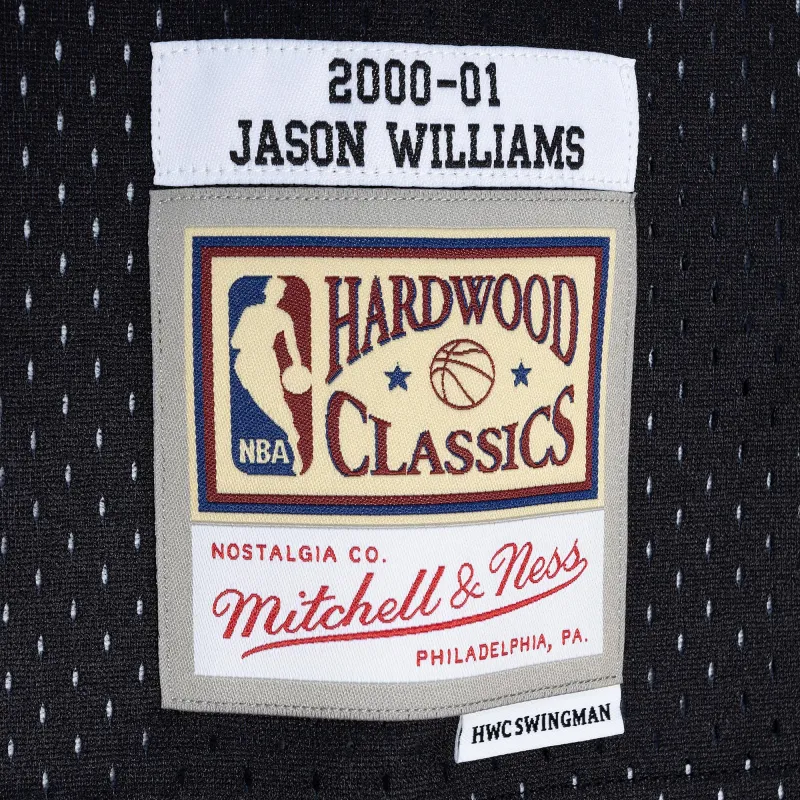 Men's Sacramento Kings Jason Williams Purple/Black Hardwood Classics 2000/01 Split Swingman Jersey