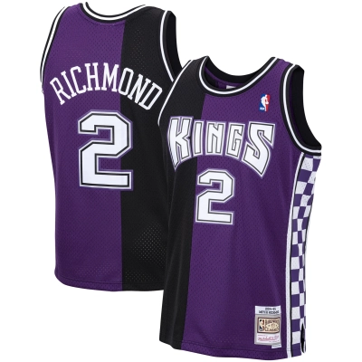 Men's Sacramento Kings Mitch Richmond Purple 1994/95 Hardwood Classics Swingman Jersey 01