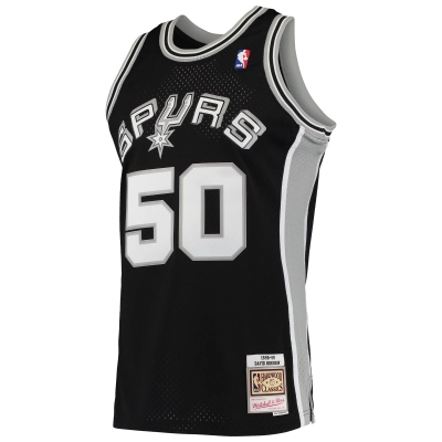 Men's San Antonio Spurs David Robinson Black 1991/92 Hardwood Classics Swingman Jersey 02