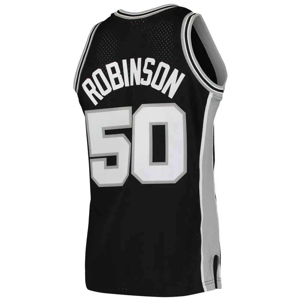 Men's San Antonio Spurs David Robinson Black 1991/92 Hardwood Classics Swingman Jersey