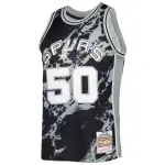 Men's San Antonio Spurs David Robinson Black 1998/99 Hardwood Classics Marble Swingman Jersey
