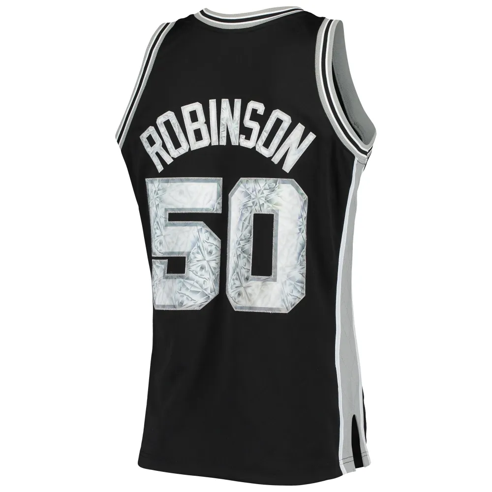 Men's San Antonio Spurs David Robinson Black 1998/99 Hardwood Classics NBA 75th Anniversary Diamond Swingman Jersey