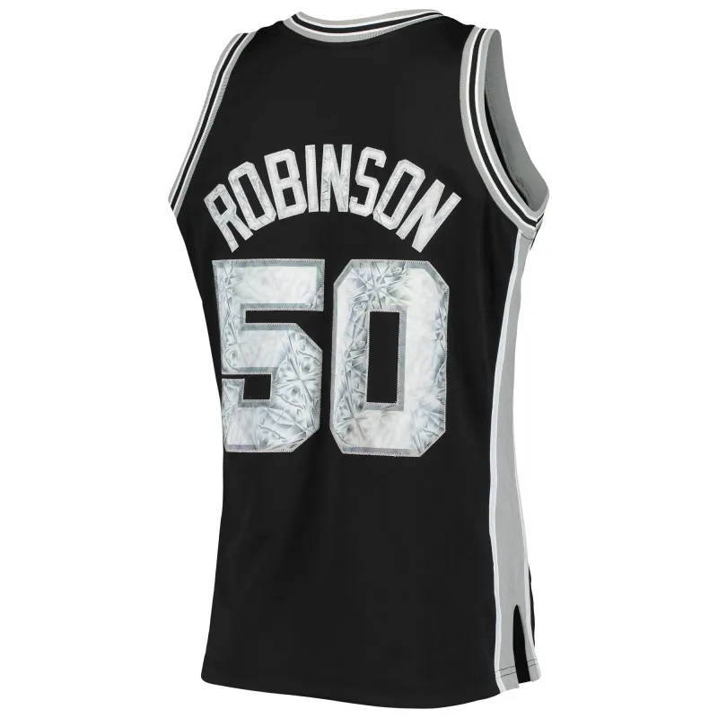 Men's San Antonio Spurs David Robinson Black 1998/99 Hardwood Classics NBA 75th Anniversary Diamond Swingman Jersey