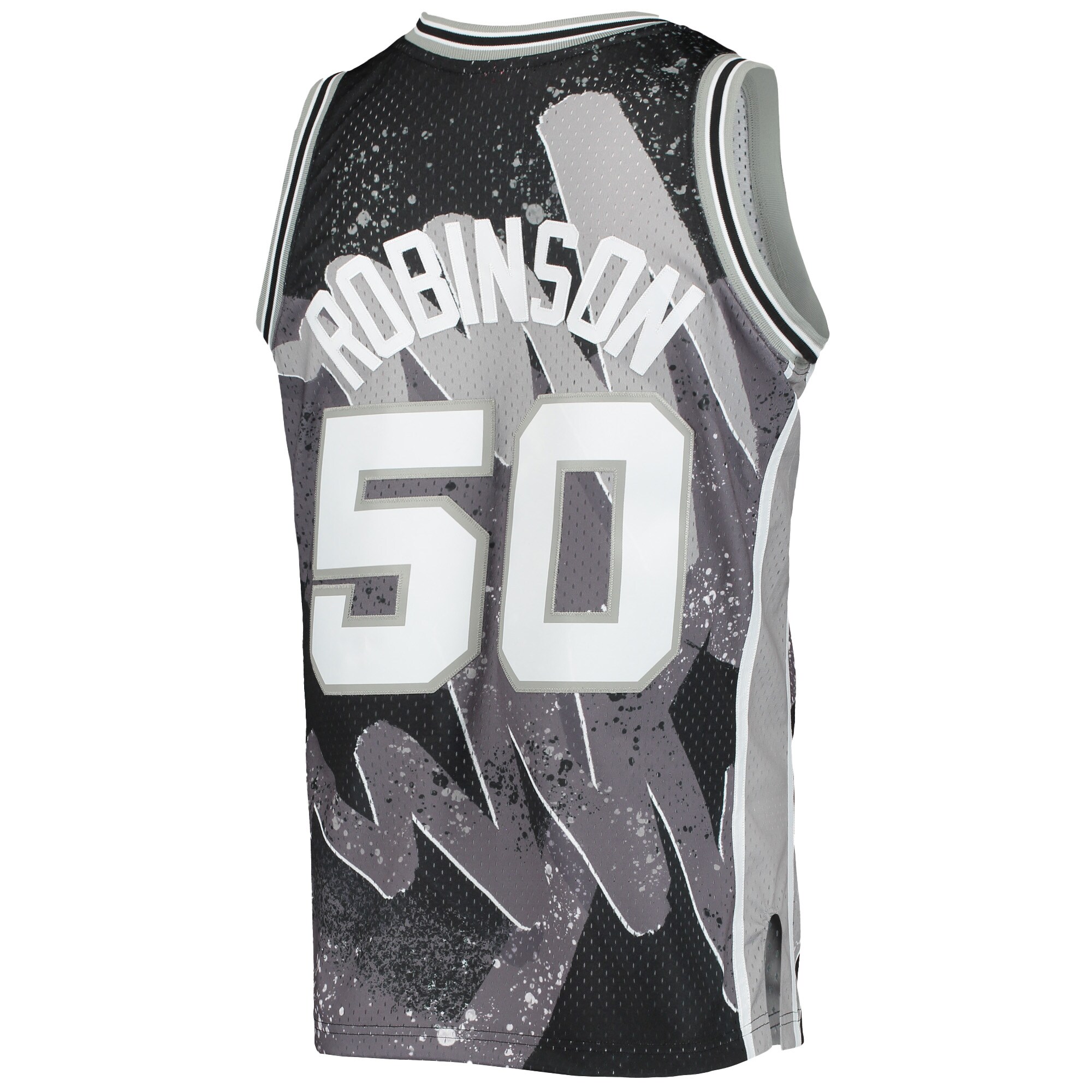 Men's San Antonio Spurs David Robinson Black Hardwood Classics 1998/99 Hyper Hoops Swingman Jersey