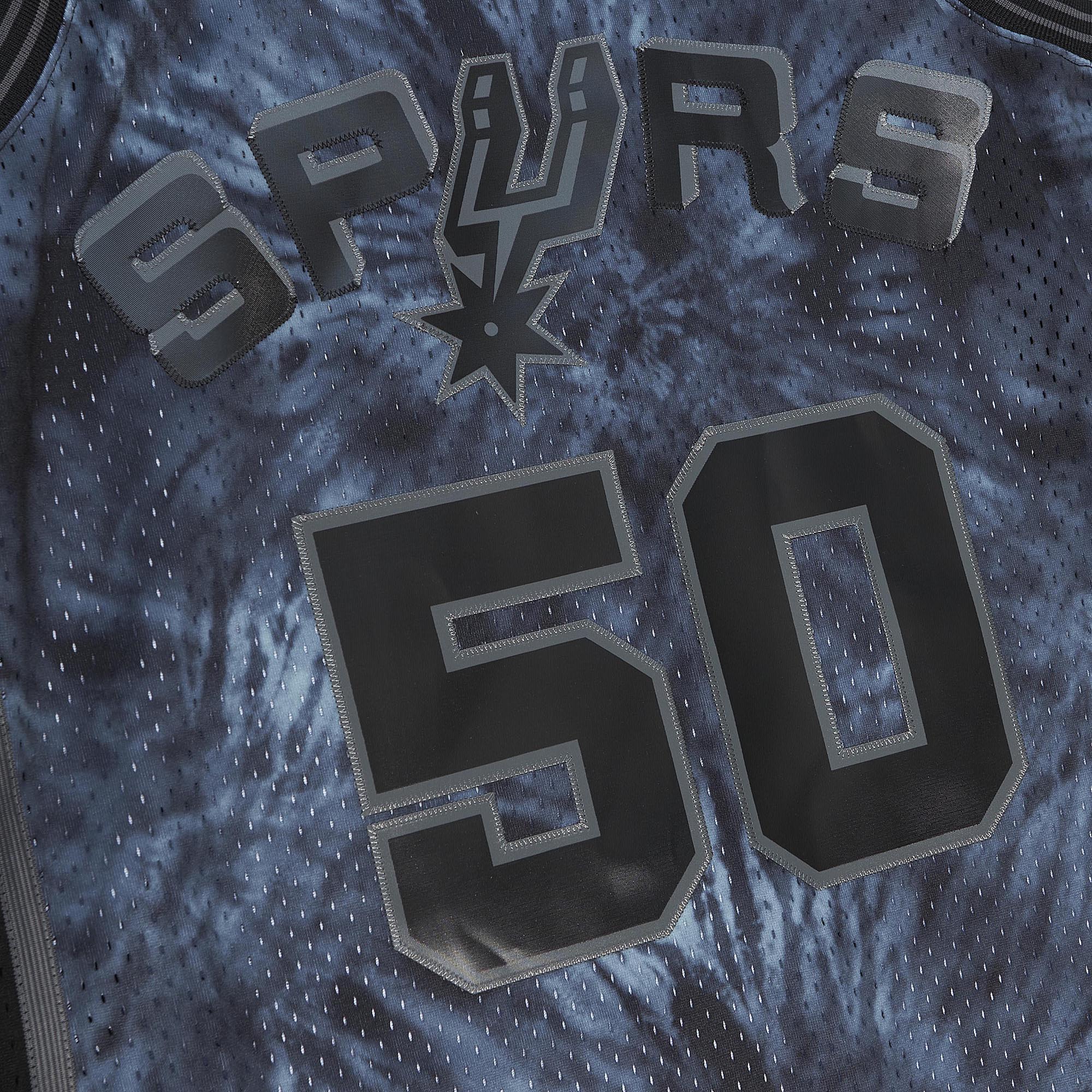 Men's San Antonio Spurs David Robinson Black Hardwood Classics 1998/99 Tie-Dye Swingman Jersey