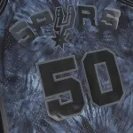 Men's San Antonio Spurs David Robinson Black Hardwood Classics 1998/99 Tie-Dye Swingman Jersey
