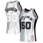 Men's San Antonio Spurs David Robinson Platinum 1998/99 Hardwood Classics 75th Anniversary Swingman Jersey
