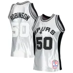 Men's San Antonio Spurs David Robinson Platinum 1998/99 Hardwood Classics 75th Anniversary Swingman Jersey