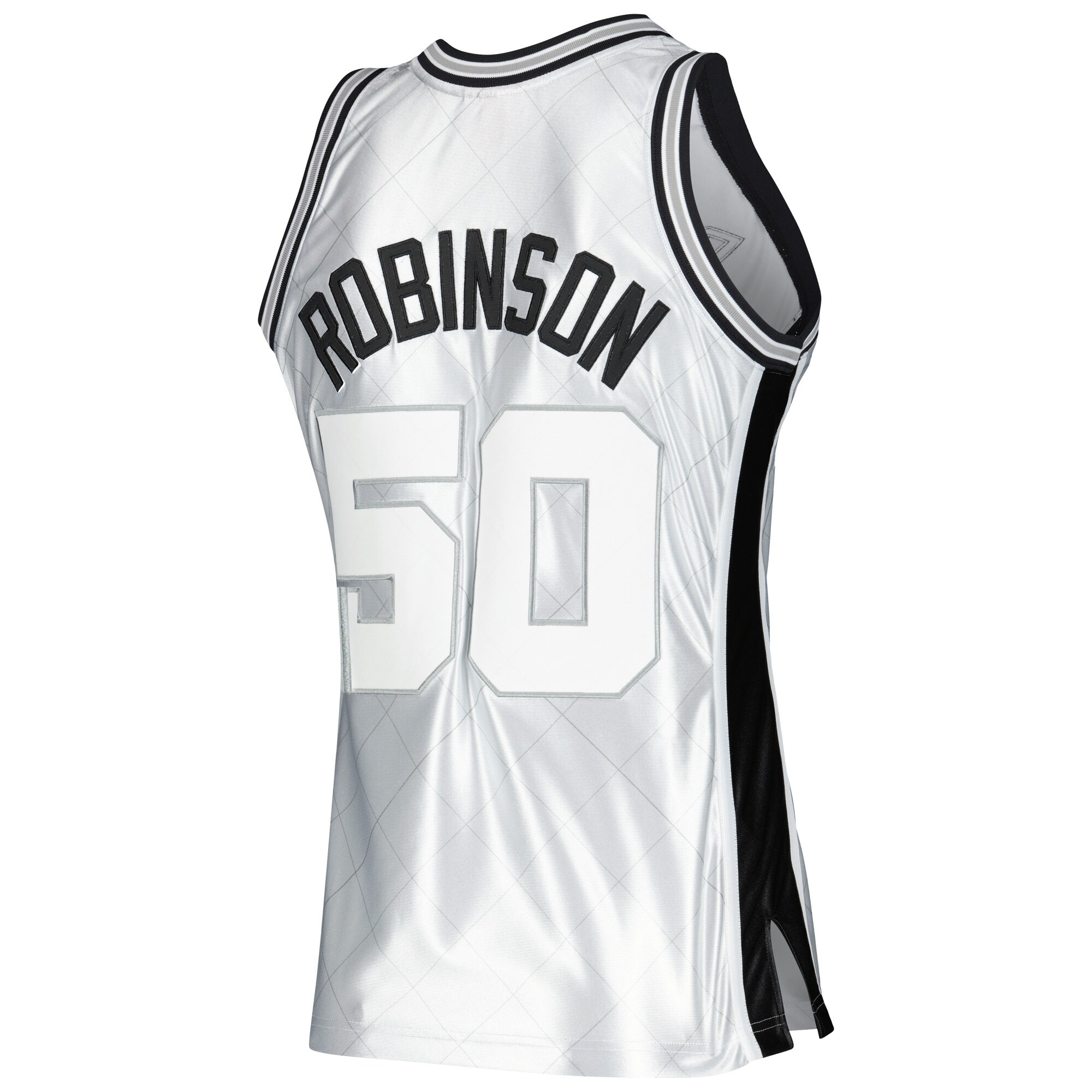 Men's San Antonio Spurs David Robinson Platinum 1998/99 Hardwood Classics 75th Anniversary Swingman Jersey