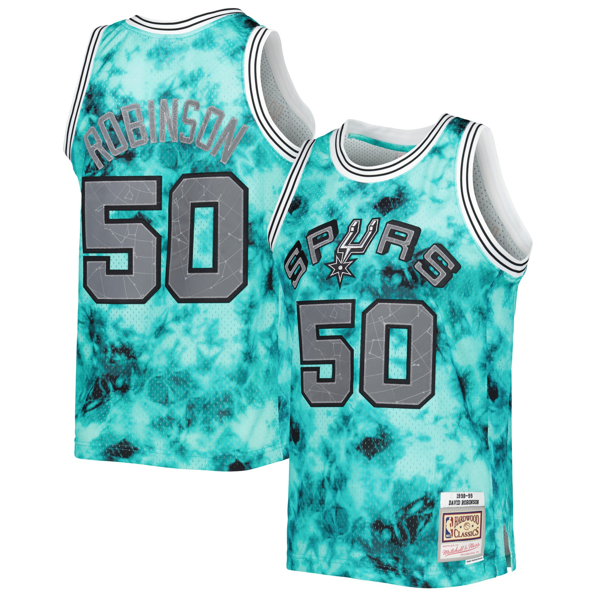 Men's San Antonio Spurs David Robinson Teal 1998/99 Galaxy Swingman Jersey