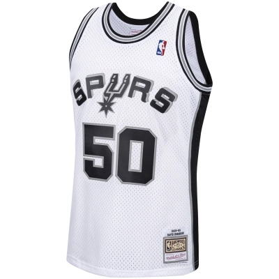 Men's San Antonio Spurs David Robinson White 1998/99 Hardwood Classics Swingman Jersey 02