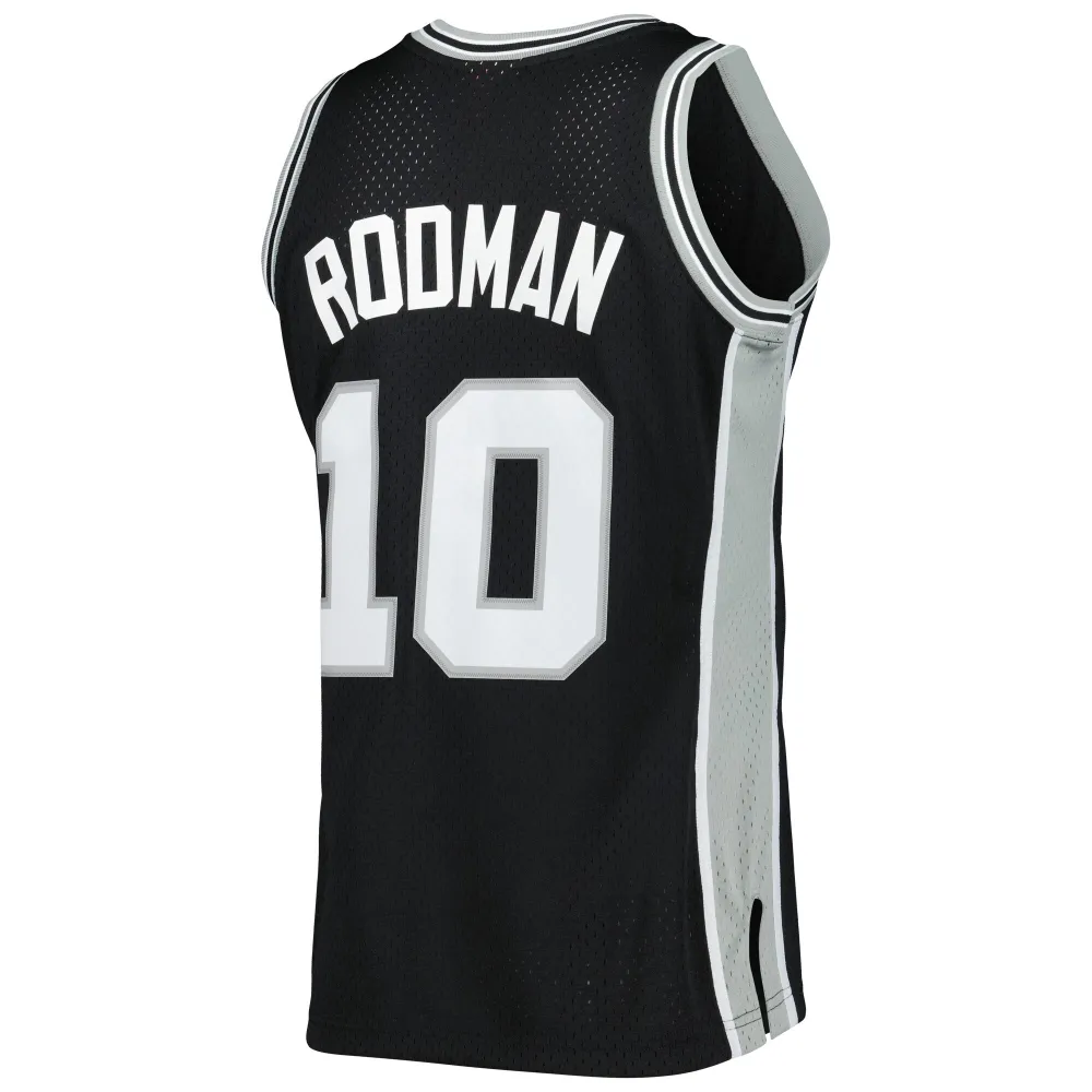 Men's San Antonio Spurs Dennis Rodman Black 2001/02 Hardwood Classics Swingman Jersey