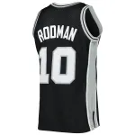 Men's San Antonio Spurs Dennis Rodman Black 2001/02 Hardwood Classics Swingman Jersey