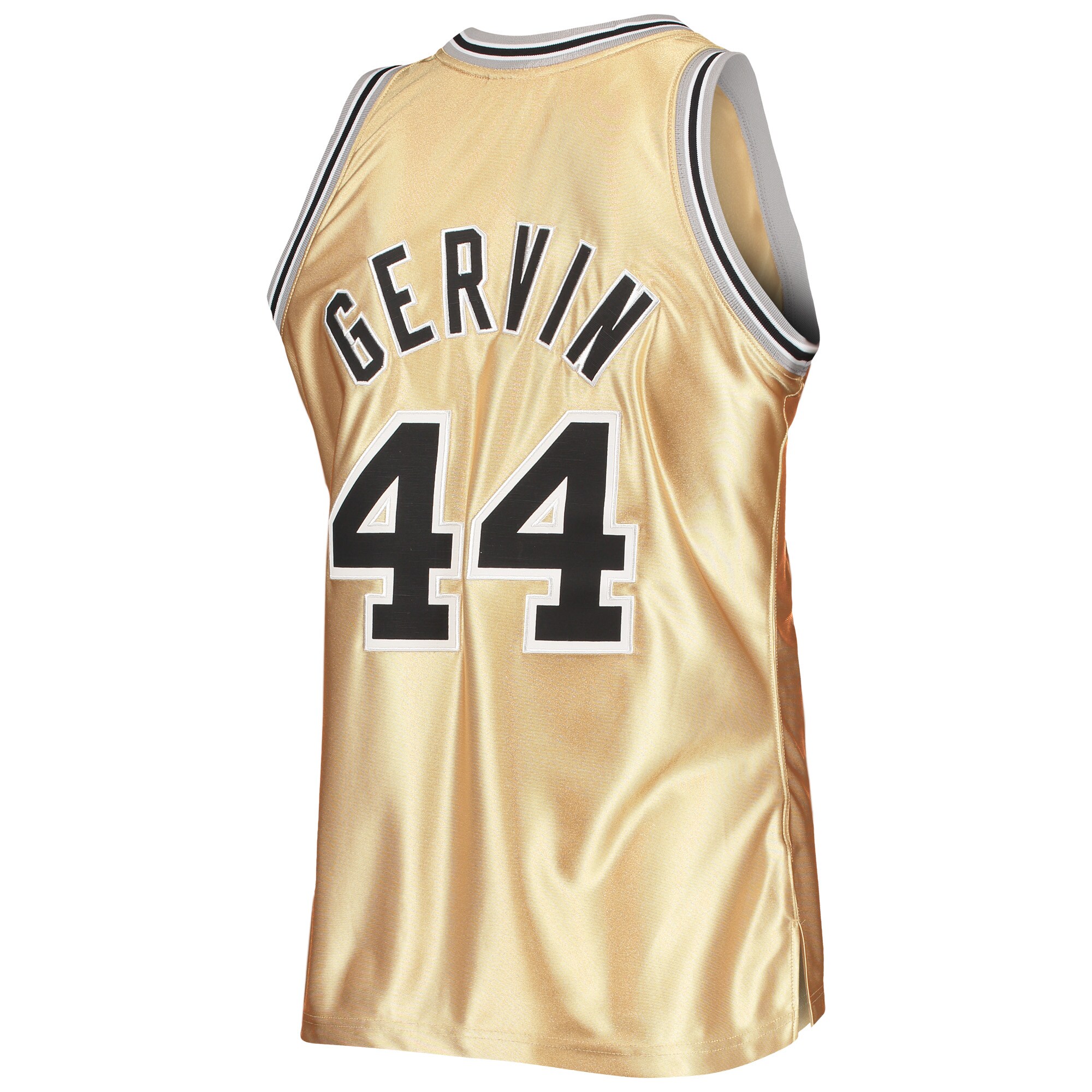 Men's San Antonio Spurs George Gervin Gold 75th Anniversary 1977/78 Hardwood Classics Swingman Jersey