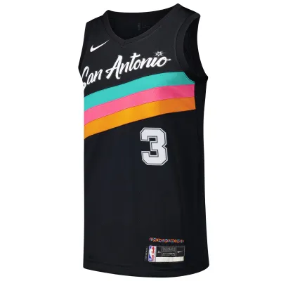 Men's San Antonio Spurs Keldon Johnson Black Swingman Jersey - City Edition 02